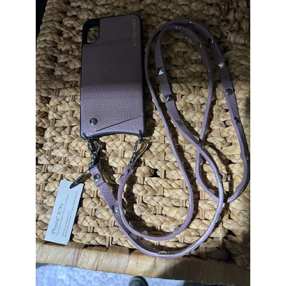 Bandolier sarah pyramid x/xs crossbody iphone case/belt/strap set